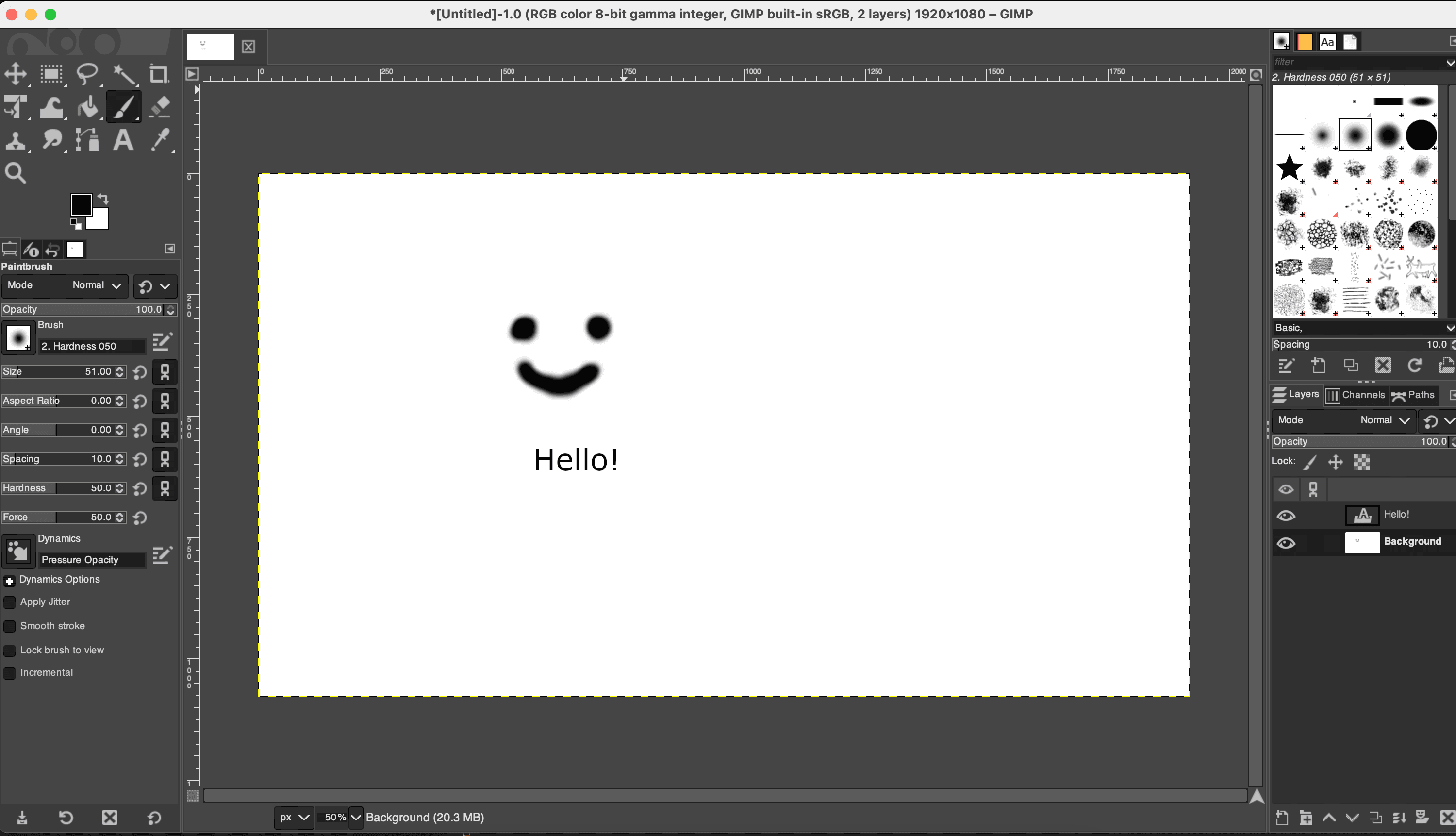 me using gimp on a mac