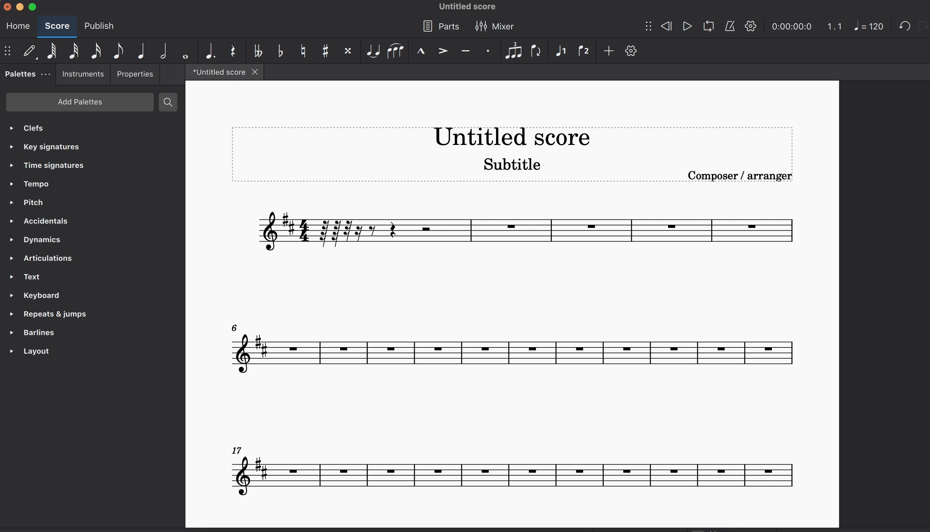 using the musescore app on mac